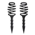 Black pinecone boar bristle hollow hair brush anti-static scalp massage comb styling tool - OPP Bag / Boar Bristle Brush in Black (Without Wheat Straw)
