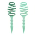 Green pine cone hair brush with boar bristles and hollow vent design for anti-static fluffy hair styling. - OPP Bag / Wheat Straw Boar Bristle Brush in Green