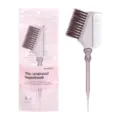 Professionele haarverfborstel voor highlights met puntkam en dubbele kop voor salongebruik. - Roze in zak / Transparant Bruin-Paars met Glitters