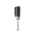 Professional round hair brush with marble handle and thermal aluminum barrel for styling. - Aluminum Tube Round Brush - Large