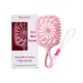 Mini brosse à cheveux avec cordon peigne démêlant portable pour voyage design rose mignon - Emballage en boîte / Rose