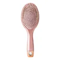 Brosse a cheveux pneumatique doree pour massage du cuir chevelu, anti-statique et coiffage. - Peigne Coussin d'Air Ovale avec Trou de Suspension / Emballage en sac / Or Rose Galvanisé