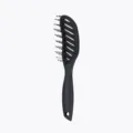 Black curved hair brush vent styling comb anti-static detangling tool for daily hair care routine - Black