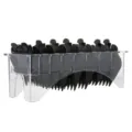Professional hair clipper guards set with clear organizer stand for haircut styling tools - 8 Piece Set / Black