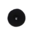 Chignon donut en nylon noir accessoire de coiffure pour des coiffures élégantes. - L / Noir