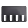 Wall mounted hair clipper organizer rack holder for salon styling tools storage 4 slots black - Black (Single)