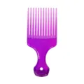 Transparenter lila Afro Haarkamm, breiter Zinken Frisierkamm für Herren Styling Werkzeug. - Lila