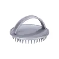 Brosse de massage du cuir chevelu grise avec poignee pour le lavage quotidien des cheveux - Gris