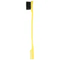 Dual-sided edge control hair styling brush and fine comb yellow makeup tool for daily use - Yellow