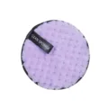 Purple Round Velvet Makeup Removal Puff Cleansing Sponge Reusable Facial Wash Pad Tool - Purple