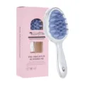 Brosse de shampooing de massage du cuir chevelu électroplaquée avec belle boîte rose en silicone. - Argent Galvanisé