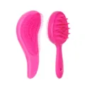 Set spazzola per capelli rosa e pettine massaggiatore per cuoio capelluto pulizia - Spazzola Districante E Spazzola Per Shampoo / Sacchetto OPP / Rosso rosa