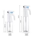 Kontinuierliche Sprühflasche Set 200ml und 300ml leere feine Nebel Friseur Sprühflasche - Klares Weiß-300ML