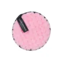 Round pink makeup removal puff reusable cleansing sponge face wash pad beauty tool skin care - Pink