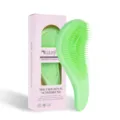 Spazzola districante verde con scatola rosa, design ergonomico per la cura quotidiana dei capelli. - Spazzola Districante / Sacchetto OPP / Verde