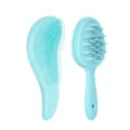 Set spazzola per massaggio cuoio capelluto e pettine districante azzurro per capelli. - Spazzola Districante E Spazzola Per Shampoo / Sacchetto OPP / Blu