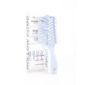 Hollow curved hair massage comb, V-shaped detangling brush for smoothing hair easily. - Light Blue