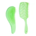 Set di spazzole per capelli color caramella, pettine massaggiante antistatico per cuoio. - Set di 2 pezzi / Sacchetto OPP / Verde
