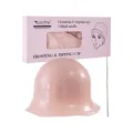 Cuffia per mèches in silicone con ago uncinetto metallo kit strumenti per colorazione - Rosso Arancio + Ago in Acciaio