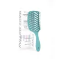 Green hollow hair comb vent brush for detangling and blow drying salon styling tool 1pc - Dark Green