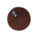 Brown plush makeup removal puff, soft reusable facial cleansing sponge pad for daily skin care. - Brown