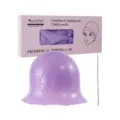 Cuffia per mèches in silicone viola con ago in metallo e scatola per la colorazione dei capelli. - Viola + Ago in Acciaio