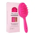 Pink scalp massage hair brush with gift box, soft silicone bristles for volume and care. - Rose Red Double-Sided Shampoo Brush