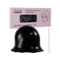 Cuffia per mèches in silicone con ago in metallo strumento per lo styling di tintura. - Nero + Ago in Acciaio