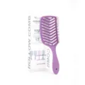 Professional purple hollow vent hair brush for styling, smoothing, and effortless detangling. - Deep purple