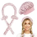 Set Bigodini Senza Calore Rosa Leopardo Cuffia Notte Raso Fascia Elastici Capelli - Arricciacapelli E Cuffia da Notte / Stampa Leopardata Cachi