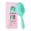Jelly color scalp hair massage brush with pink gift box set for smoothing shampoo and daily use. - Blue Double-Sided Shampoo Brush