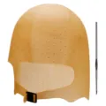 Cuffia per mèches professionale in silicone con uncino per tintura capelli a casa. - Cuffia Fibbia Marrone + Ago Acciaio