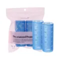 Professional blue velcro hair rollers set with convenient pink storage packaging bag. - Blue Set of 2 (Pink Bagged) / Pink Packaged / Blue