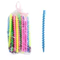 Colorful plastic spiral hair rollers set for DIY hair styling and curling easily. - Screw Rod - Long Solid