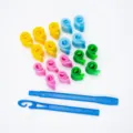 Colorful spiral hair curlers set with styling hooks for easy DIY hair styling at home. - 18 Short Hair Rollers