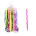 Colorful plastic spiral hair curlers set for DIY styling and beautiful bouncy curls. - Screw Rod - Small Solid