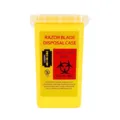 PP plastic razor blade disposal case safe container for salon home barber shop use yellow bin - Yellow