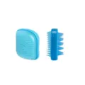 Blue scalp massage shampoo brush hair scrubber for daily hair washing and relaxing. - Blue