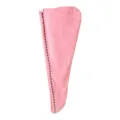 Cuffia asciugacapelli rosa in microfibra, morbido asciugamano rapido con bottone assorbente. - Rosa