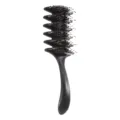 Black leaf-shaped hair styling comb anti-static scalp massage curly hair brush variant - Boar Bristle Style / OPP Bag / Black