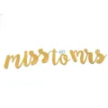 Gold glitter miss to mrs banner detail shot, perfect bridal shower party decoration sign. - MISS TO MRS