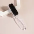 Spazzola per collo trasparente con setole nere morbide, strumento per styling da salone. - Trasparente
