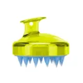 Silicone scalp massage brush for hair washing, soft bristles for deep cleaning and relaxing. - Translucent Yellow
