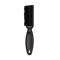 Cepillo de cuello de peluquería negro profesional de cerdas suaves para diseño de salón. - Mango Negro Cerdas Negras
