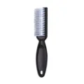 Cepillo para peinar cabello con mango negro y cerdas suaves blancas para limpieza de cuello - Mango Negro Cerdas Blancas