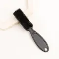 Spazzola da Barbiere Nera Setole Morbide Spazzola Capelli Strumento Styling Barba - Manico Nero Setole Nere