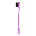 Purple double-ended edge control hair brush and makeup styling tool with fine comb. - Light Purple