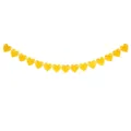 Gold glitter heart garland detail showing sparkling paper hearts string for party decoration. - Heart / Gold