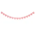 Pink glitter heart garland banner for wedding, engagement, Valentine's Day party decor. - Heart / Rose Gold
