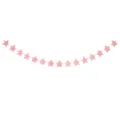 Pink glitter star garland detail showing sparkling texture and festive party decoration style. - Pentagram / Rose Gold